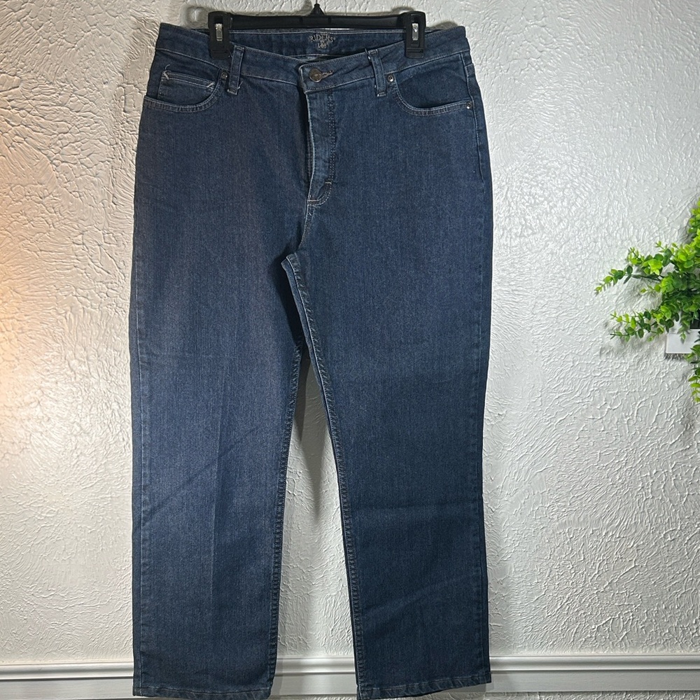 NWOT Lee Riders Women's 16 Petite Denim Blue Jeans Straight Leg Classic - Picture 2 of 10
